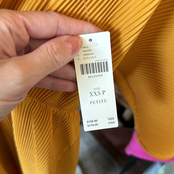 NWT By Anthropologie Plisse V-Neck Wrap Midi xxs petite - Picture 7 of 9